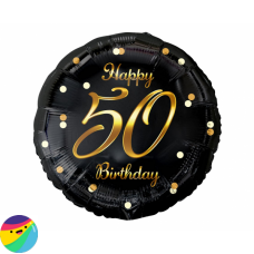 Folija balon - 50 Črno zlat